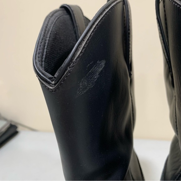 Dan Post Mens Albuquerque Waterproof Leather Cowboy Boot Sz14D Black Pull On F13 - Picture 5 of 12